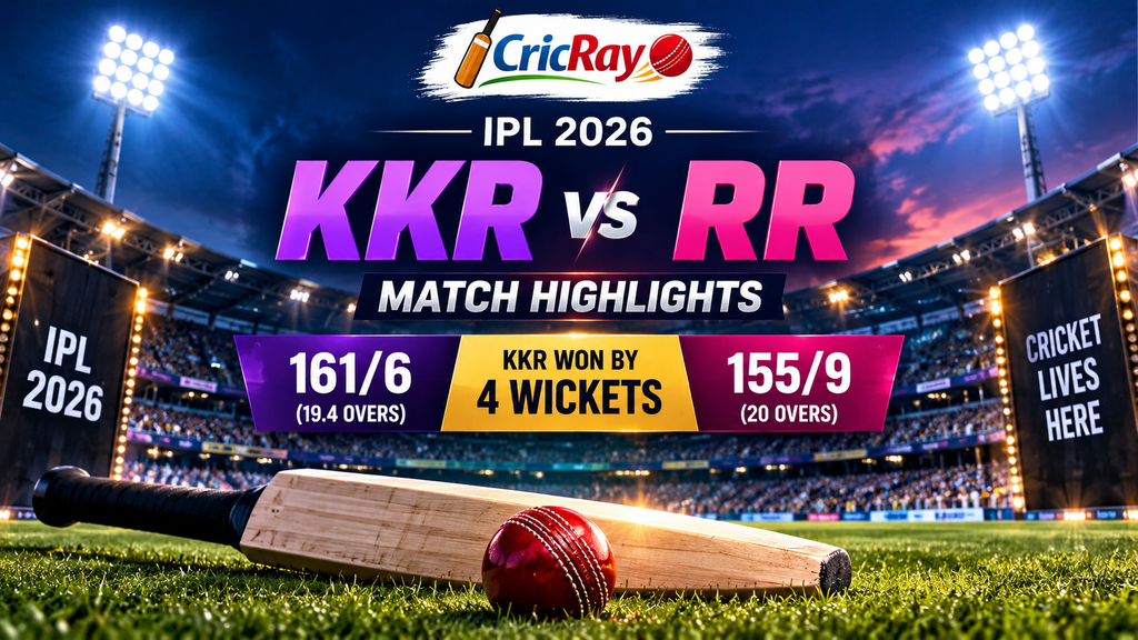 KKR vs RR IPL 2026 match highlights by CricRay