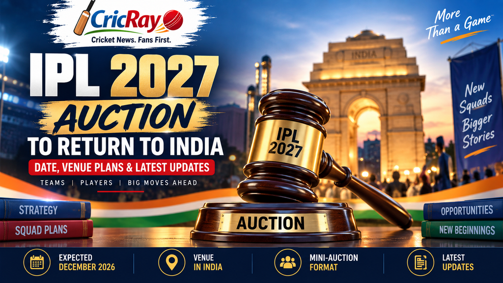 IPL 2027 Auction returning to India with date and venue details